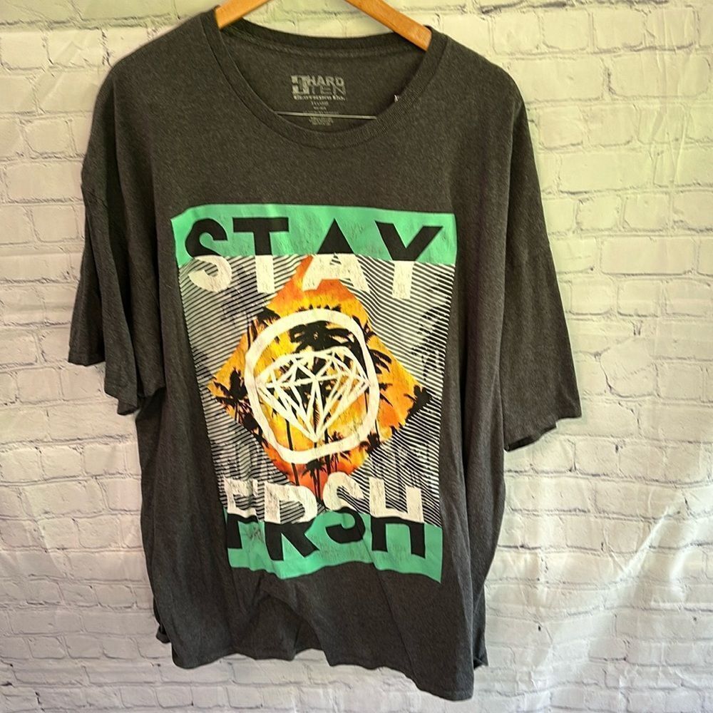 Hard Ten “Stay Fresh” Graphic Tee | Tiger Print Statement Shirt | Men’s Size 3XL